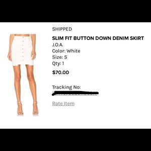 JOA slim fit denim skirt